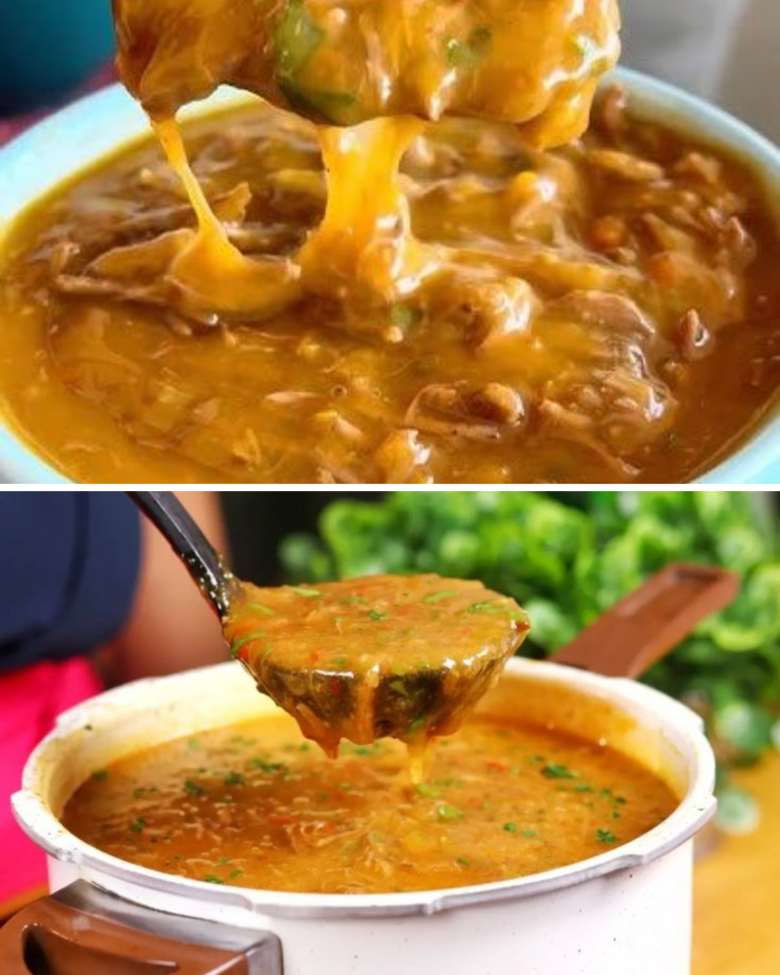 caldo de mandioca com carne seca